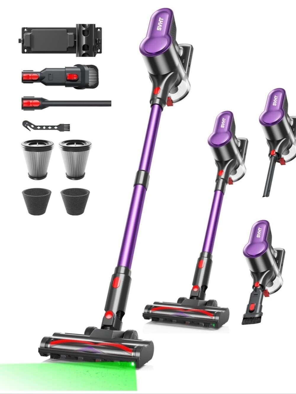 New SVHT Cordless Vacuum Cleaner, 500W 45KPA 50Mins Stick Vacuum Cleaners Home